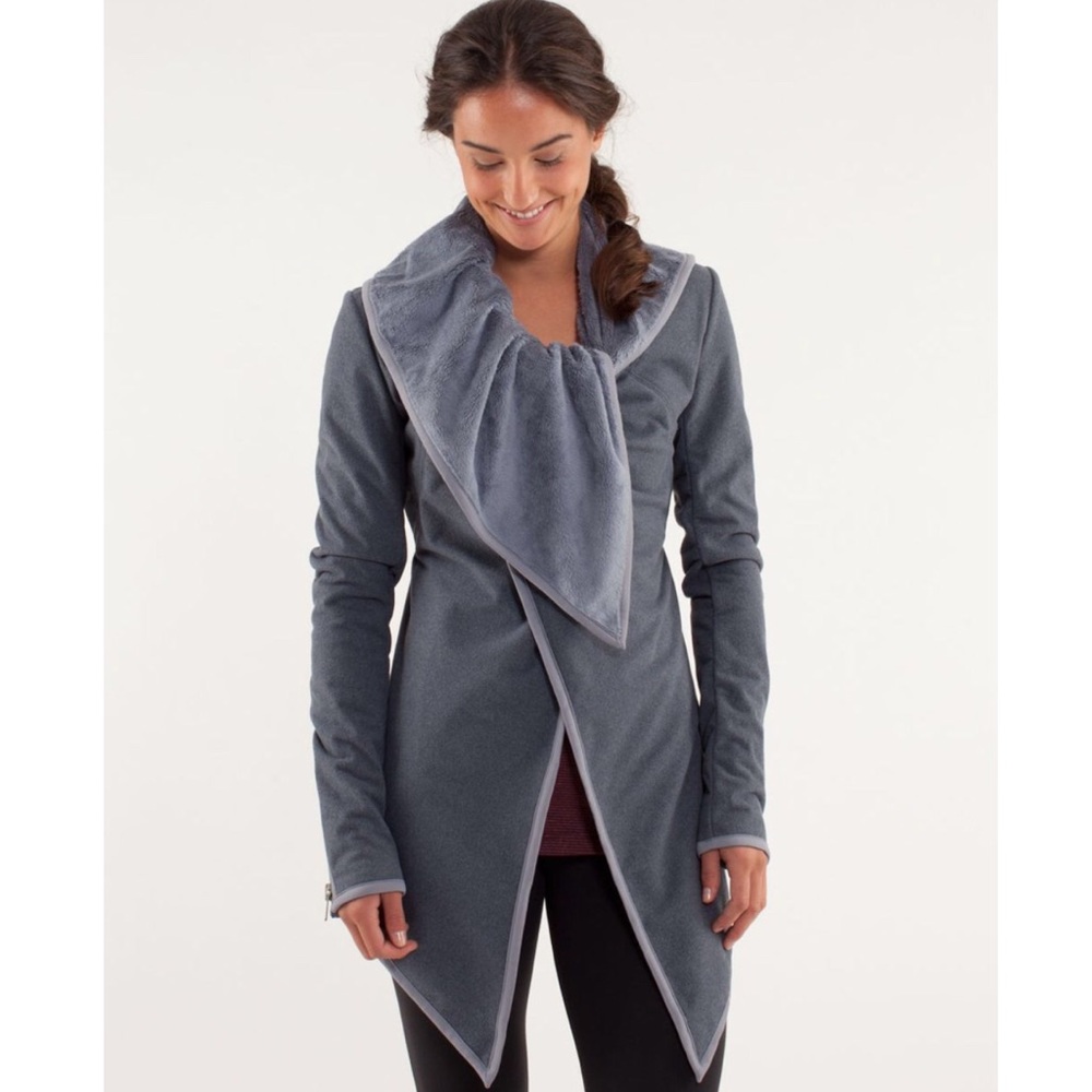 Lululemon Grey Presence Of Mind Wrap Sweater | 4